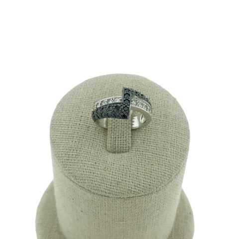 Sortija Circonita Y Plata 925 B/N