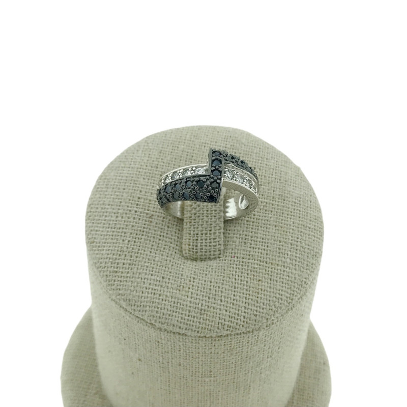 Sortija Circonita Y Plata 925 B/N