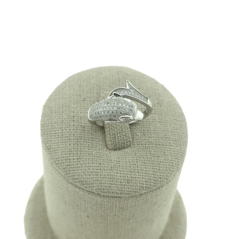 Sortija Circonitas y Plata 925 delfin 