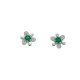  Pendientes circonitas y plata 925 verde