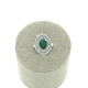  Sortija circonitas y plata 925 verde