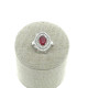  Sortija circonitas y plata 925 rojo