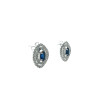 Pendientes circonitas y plata 925 azul