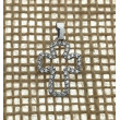 Cruz Circonitas y Oro blanco  18k