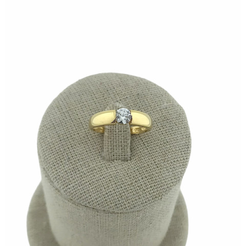 Solitario Circonita Oro 18K