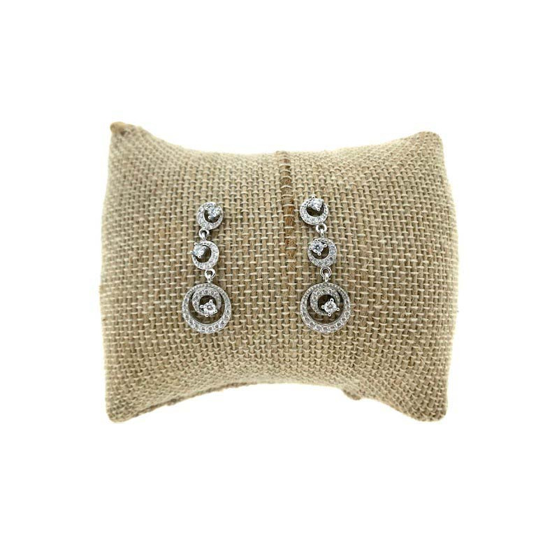 Pendiente circonitas y plata 925 