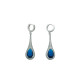  Pendientes circonitas y plata 925 azul