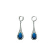  Pendientes circonitas y plata 925 azul