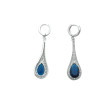  Pendientes circonitas y plata 925 azul