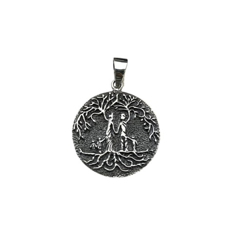 Colgante árbol familia plata 925 