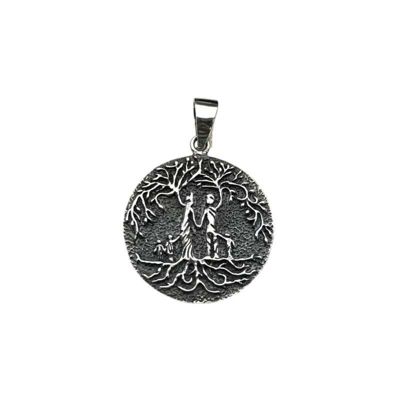 Colgante árbol familia plata 925 
