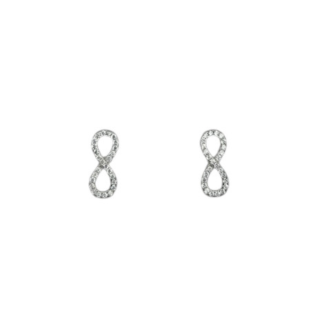 Pendiente infinito circonitas plata 925 