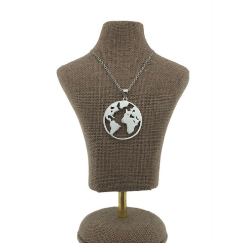 Gargantilla Mapamundi Plata 925