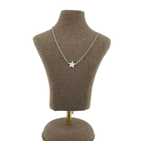 Gargantilla plata de ley estrella