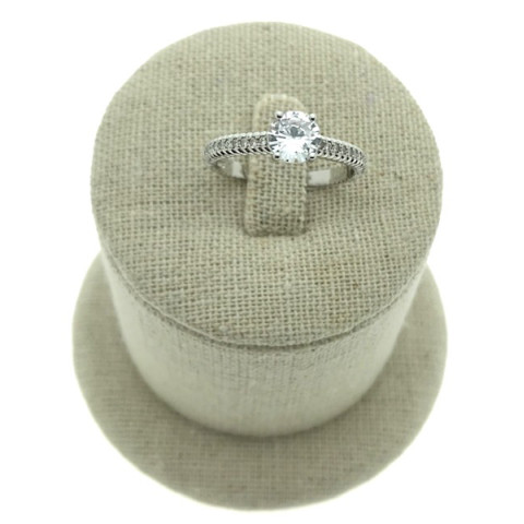 Sortija solitario plata 925 