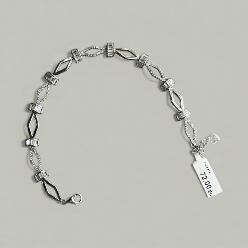 Pulsera  circonitas y plata 925 