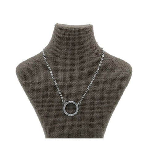 Gargantilla círculos circonita y plata 925