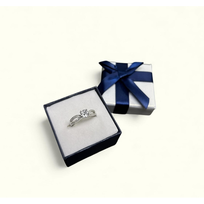 Sortija solitario plata 925 