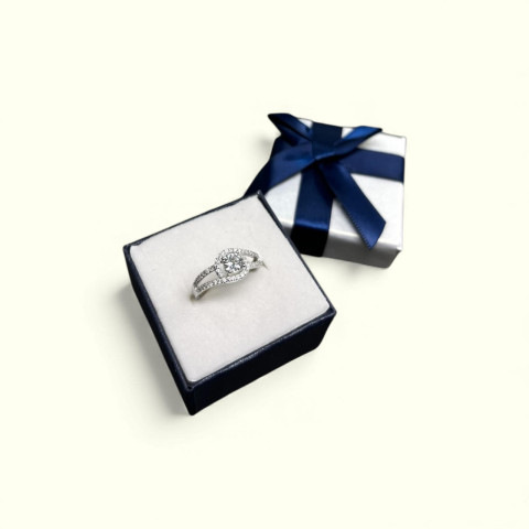 Sortija circonita y plata 925 