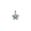 Colgante flor circonitas y Plata 925 