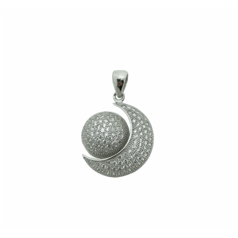  Colgante plata 925 luna y bola