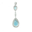 Colgante Circonitas y  Plata 925 Azul
