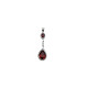 Colgante Circonitas y  Plata 925 rojo