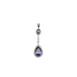 Colgante Circonitas y  Plata 925 Amatista