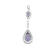 Colgante Circonitas y  Plata 925 Amatista