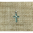  Cruz Circonitas y plata 925 azul clarito  