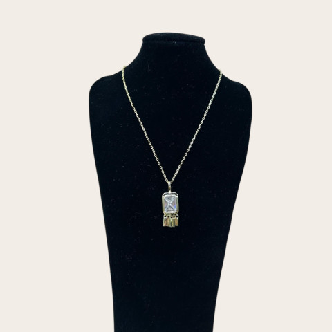 Gargantilla circonitas y Plata 925 dorada 