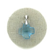 Cruz circonita azul y plata 925 