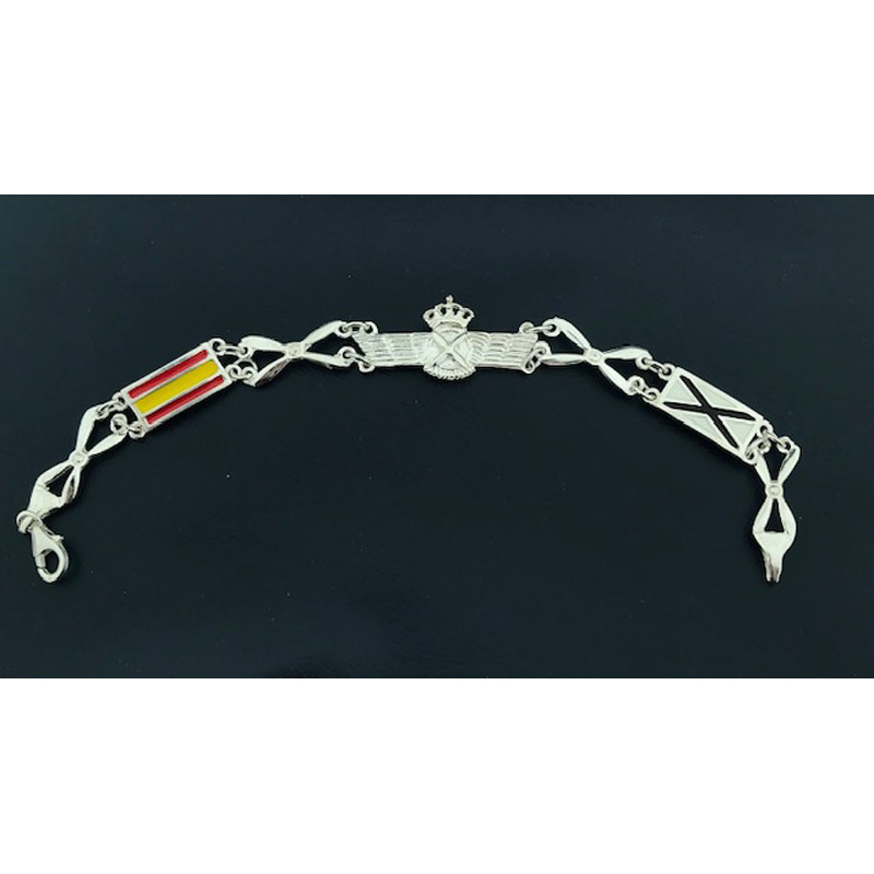 Pulsera Ejercito del Aire Plata 1ªLey 925mm  