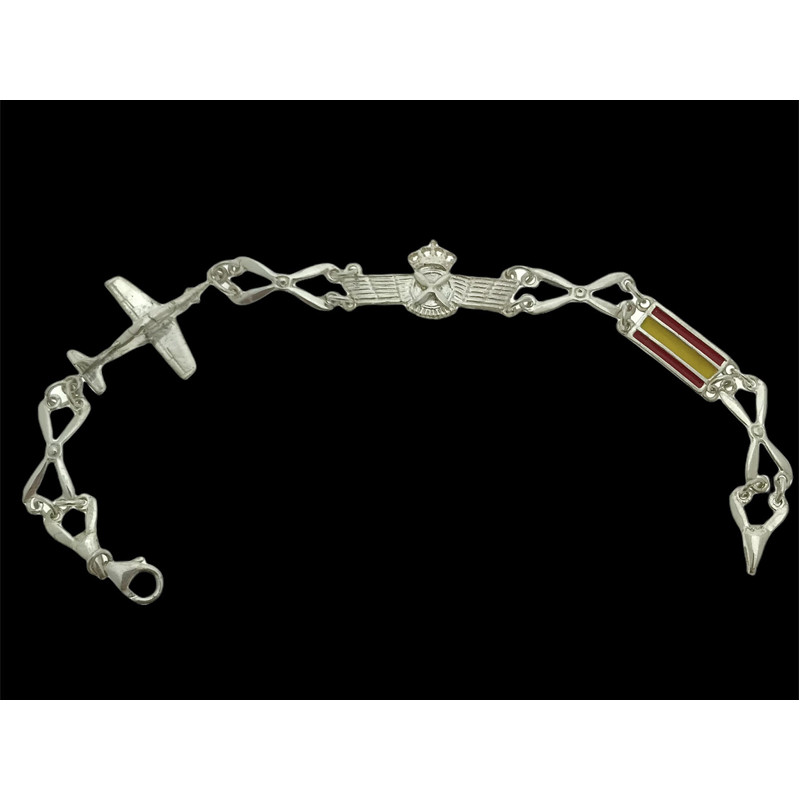 Pulsera Ejercito del Aire Plata 1ªLey 925mm  