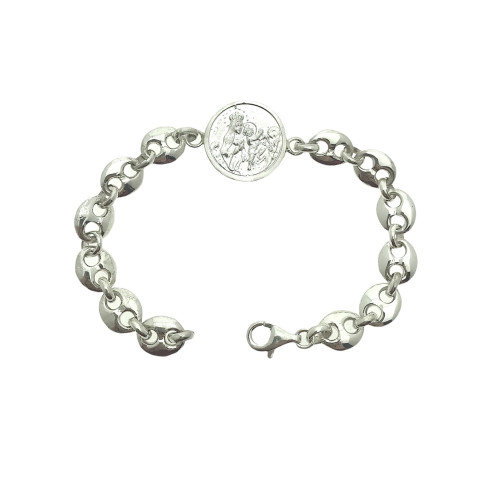 Pulsera calabrote escapulario plata 925 
