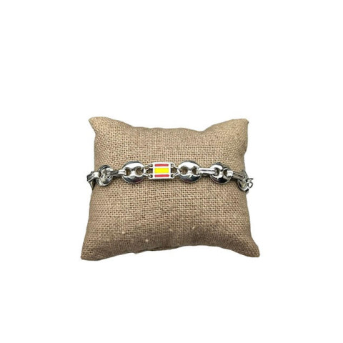 Pulsera calabrote bandera España plata 925
