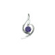  Colgante Circonitas y  Plata 925 Amatista 