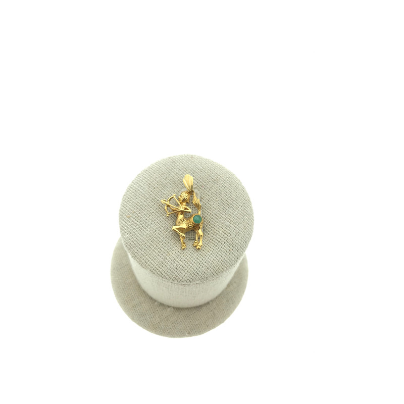 Sagitario, Colgante Esmeralda y Oro 18k