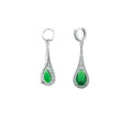  Pendientes circonitas y plata 925 verde