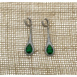  Pendientes circonitas y plata 925 verde