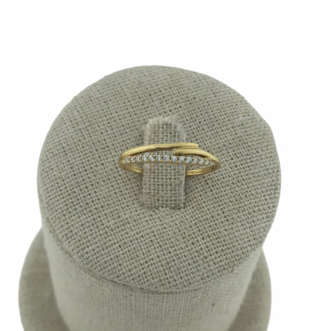Sortija circonitas y Oro 18K