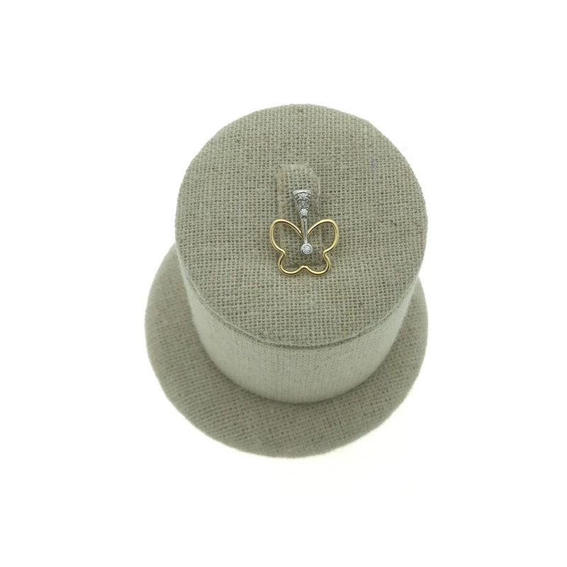 Colgante Mariposa circonitas y Oro 18K