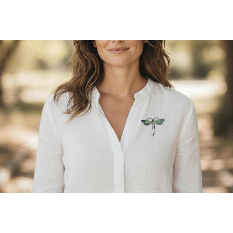 Libélula Plata 925 y Marquesitas colgante