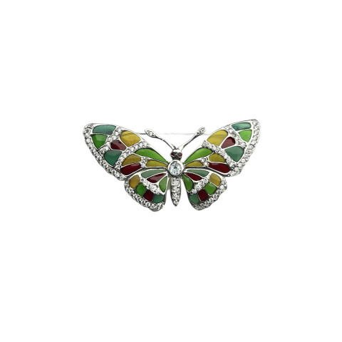 Mariposa Plata 925 y circonitas 