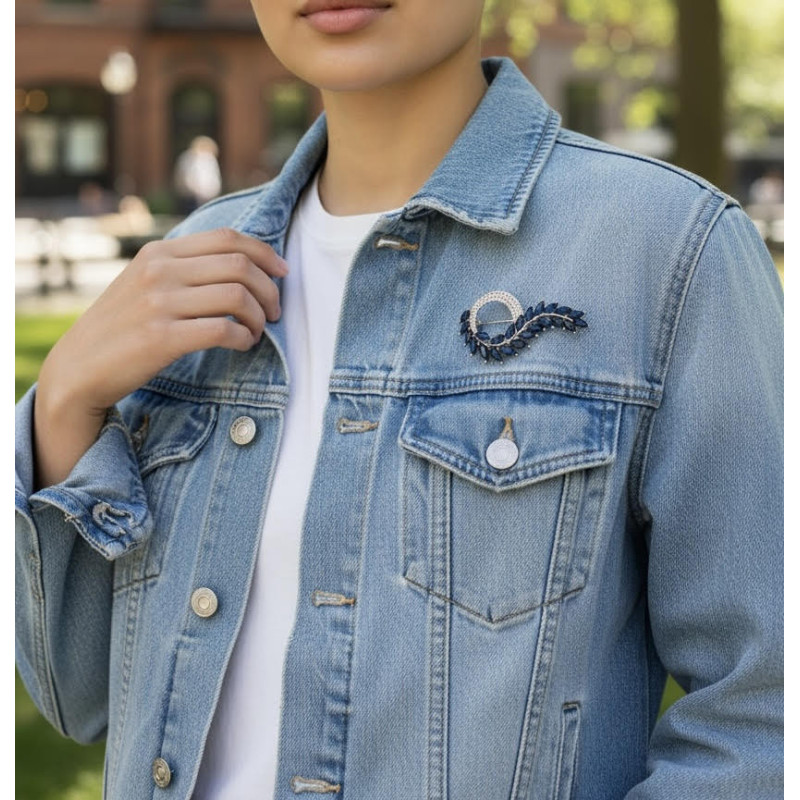 Broche Circonitas y Plata 1ªLey 925mm