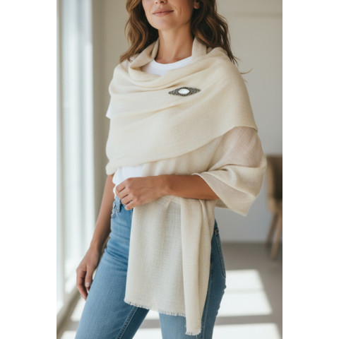 Broche marquesitas nácar y plata 925 