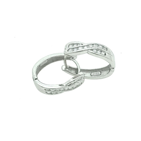 Pendientes circonitas blancas y plata 925 