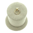 Colgante Corazón Circonitas y Oro 18K