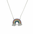 Gargantilla arcoiris circonitas y Plata 925 mm