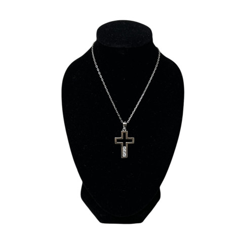 Gargantilla cruz circonitas y plata 925 